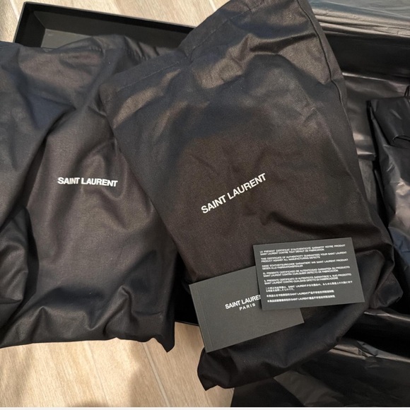 Saint Laurent Black Strappy Heels - Picture 8 of 8